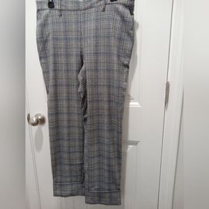 Blue Spice Anti Blue Women's Gray Plaid Pull On Pants Size XL